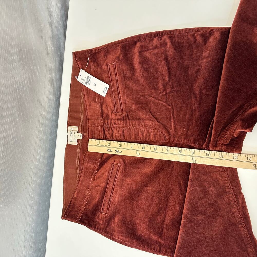 Anthropologie Pilcro Womens 31 Pull On Corduroy Flare Pants Navy Marin 70s Boho - Picture 13 of 14